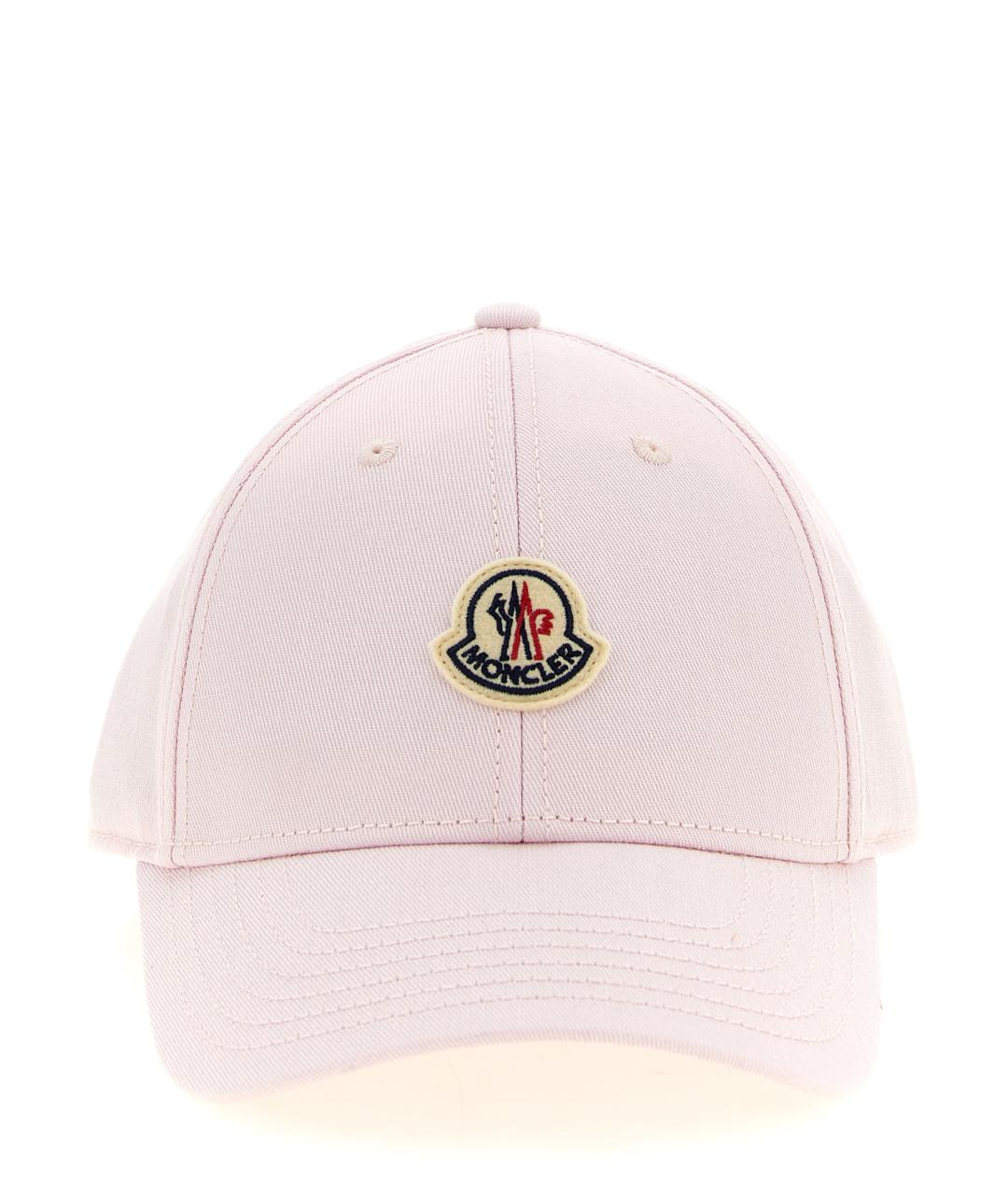 MONCLER Розовая хлопковая кепка, фото 1