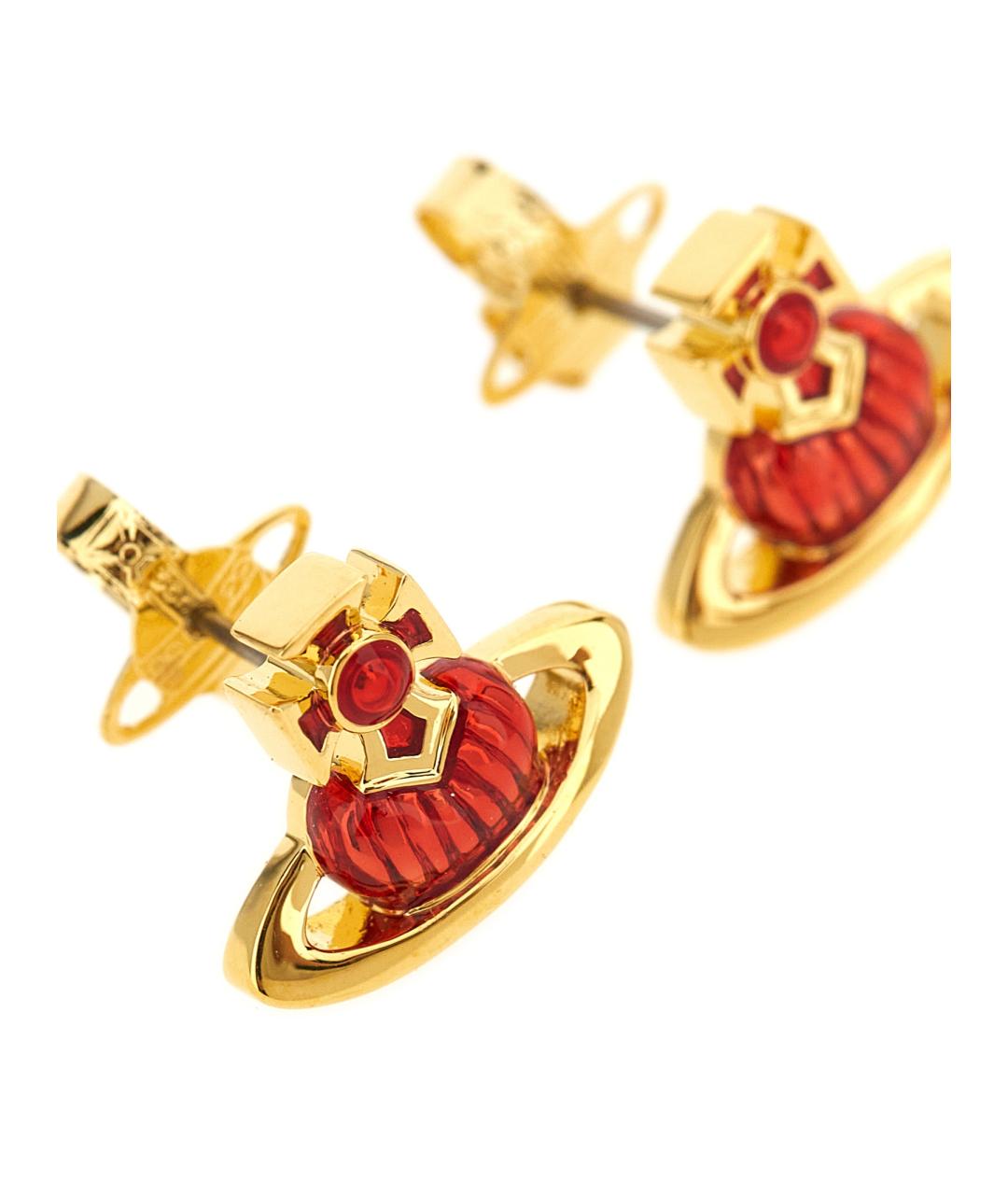 VIVIENNE WESTWOOD Золотые металлические серьги, фото 2