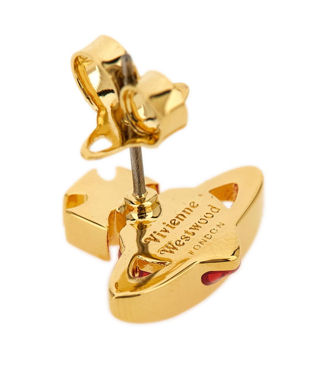 VIVIENNE WESTWOOD Золотые металлические серьги, фото 3