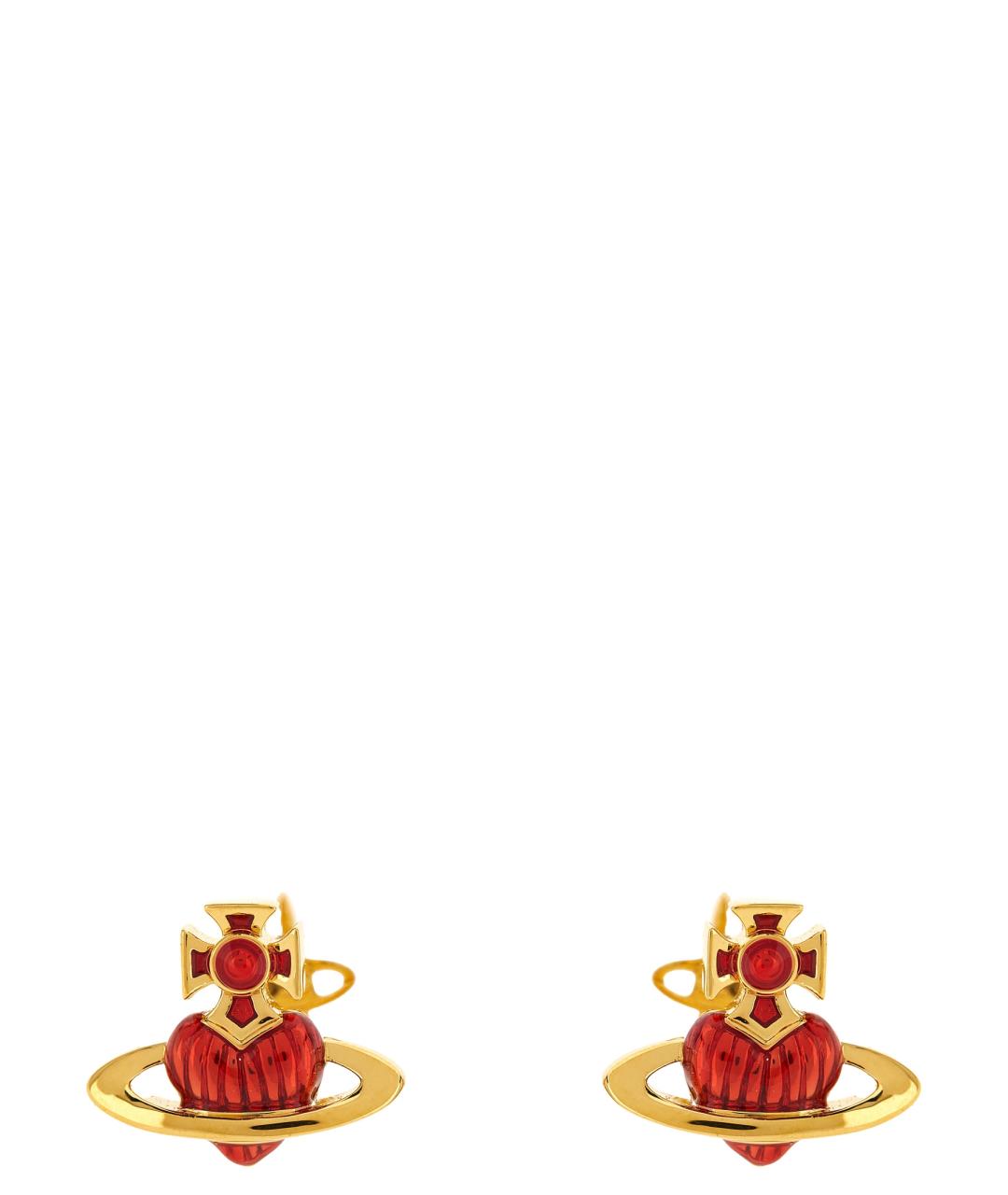 VIVIENNE WESTWOOD Золотые металлические серьги, фото 1