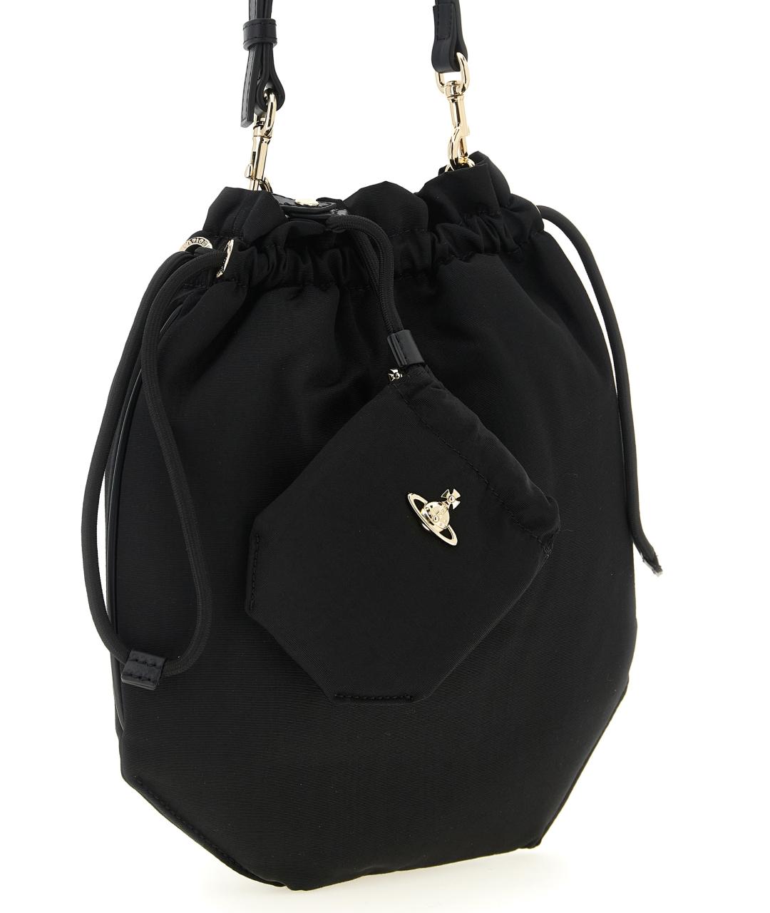 VIVIENNE WESTWOOD Черная синтетическая сумка тоут, фото 3