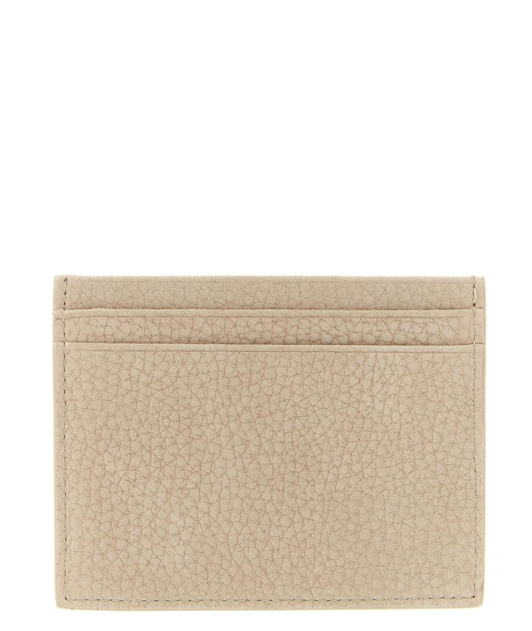 CHRISTIAN LOUBOUTIN Бежевый кожаный кардхолдер, фото 2