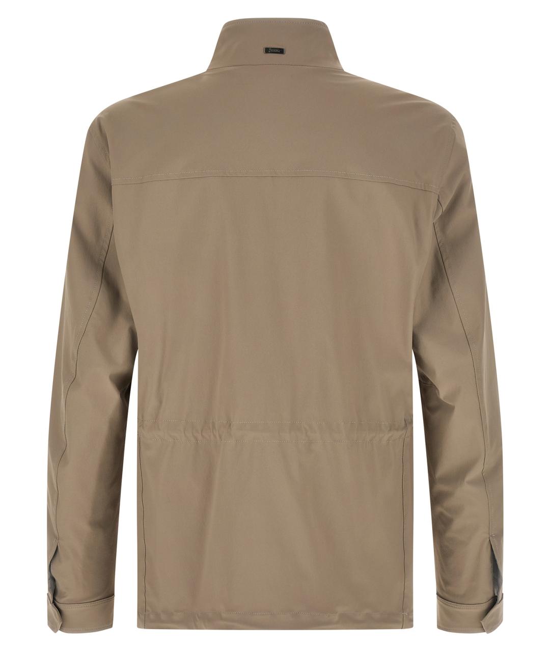 HERNO Бежевая полиамидовая куртка, фото 2