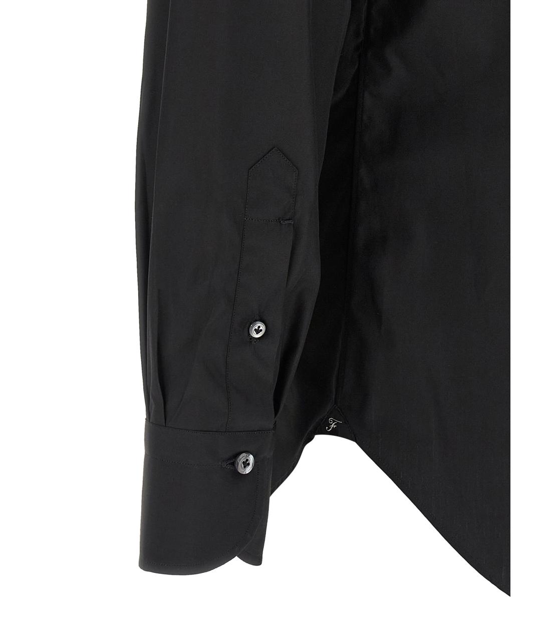 FINAMORE Черная хлопковая кэжуал рубашка, фото 4