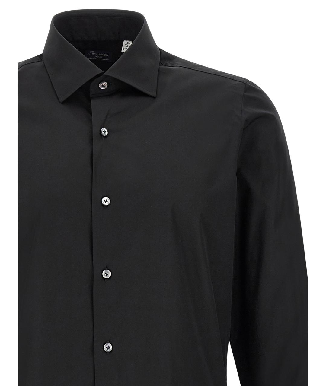 FINAMORE Черная хлопковая кэжуал рубашка, фото 3