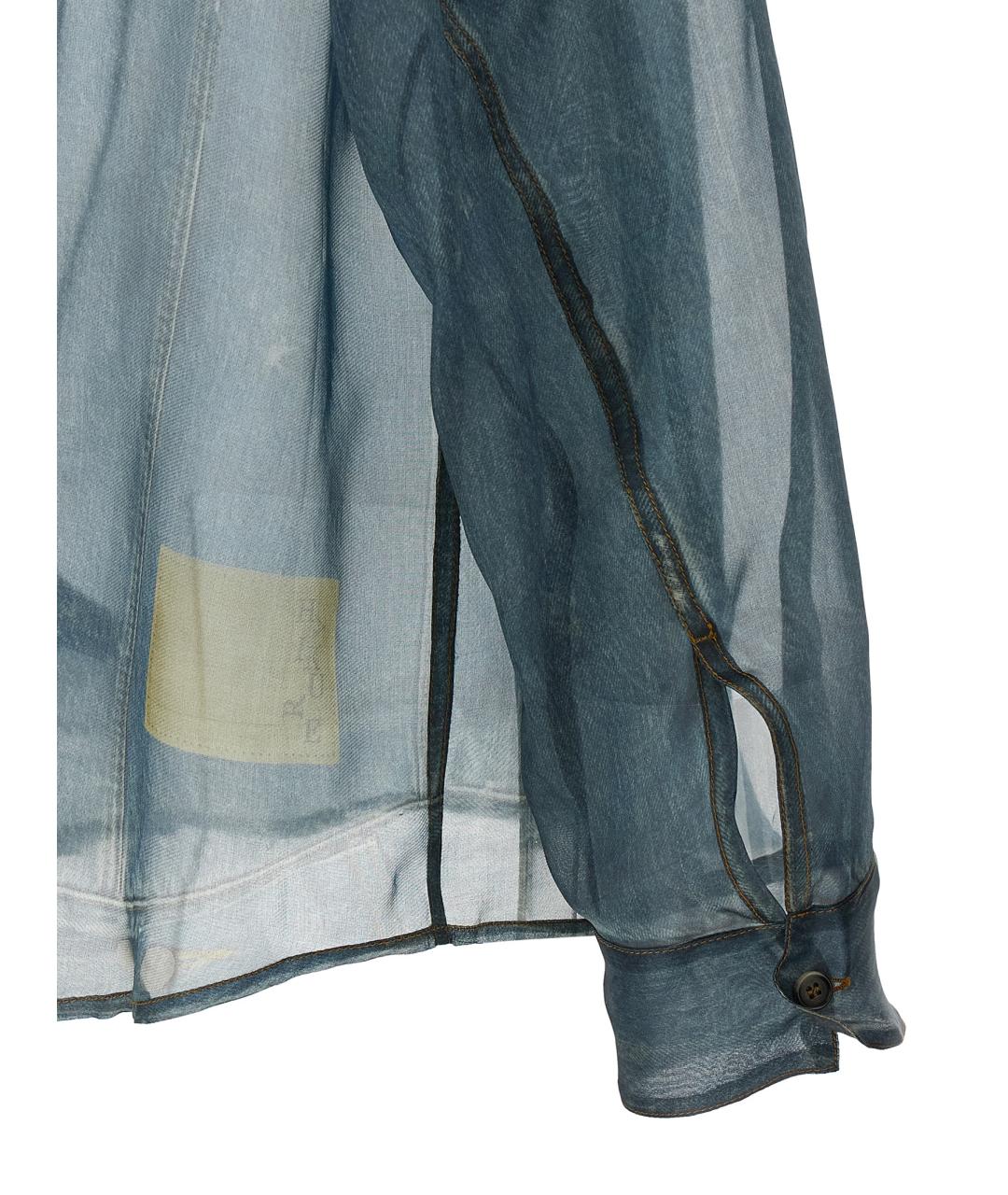 HAIKURE Синяя шелковая рубашка, фото 4