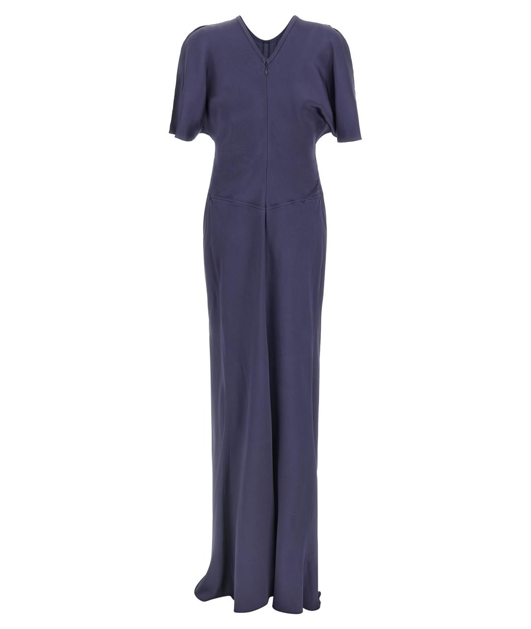 VICTORIA BECKHAM Фиолетовое ацетатное платье, фото 2