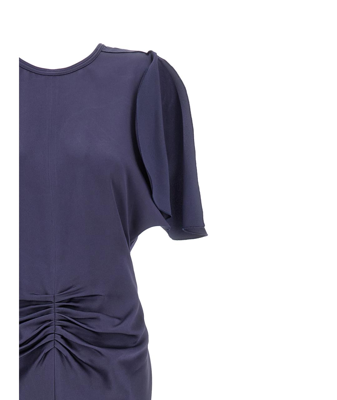 VICTORIA BECKHAM Фиолетовое ацетатное платье, фото 3