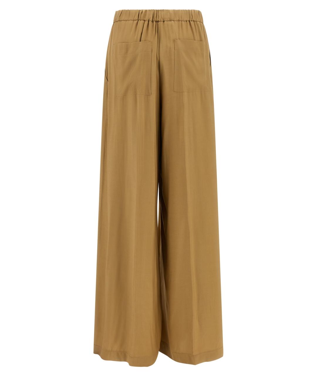 NUDE Бежевые вискозные прямые брюки, фото 2