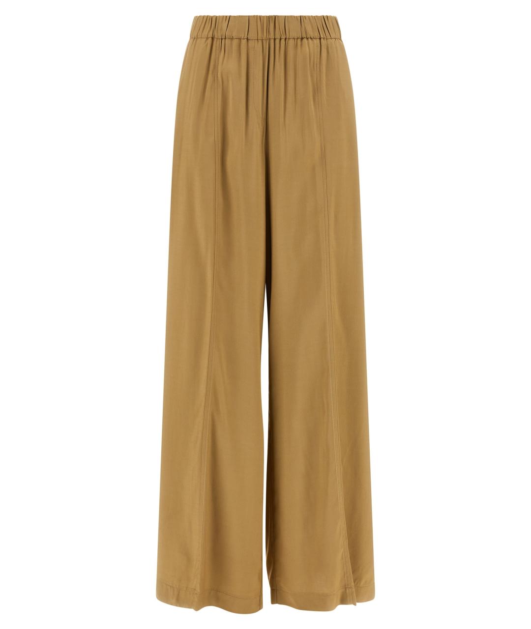 NUDE Бежевые вискозные прямые брюки, фото 1