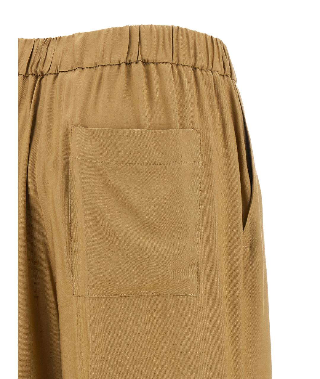 NUDE Бежевые вискозные прямые брюки, фото 4