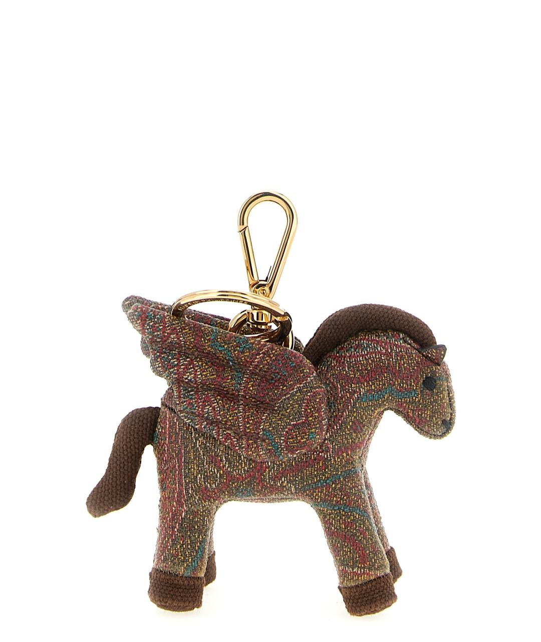 ETRO Коричневый брелок, фото 1