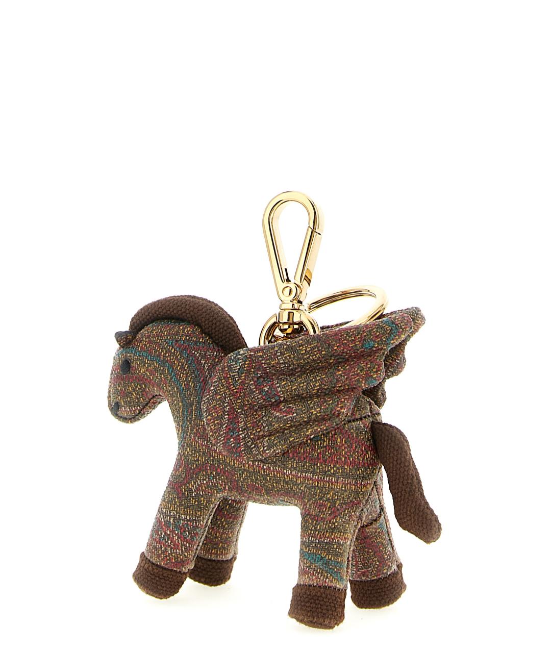 ETRO Коричневый брелок, фото 2