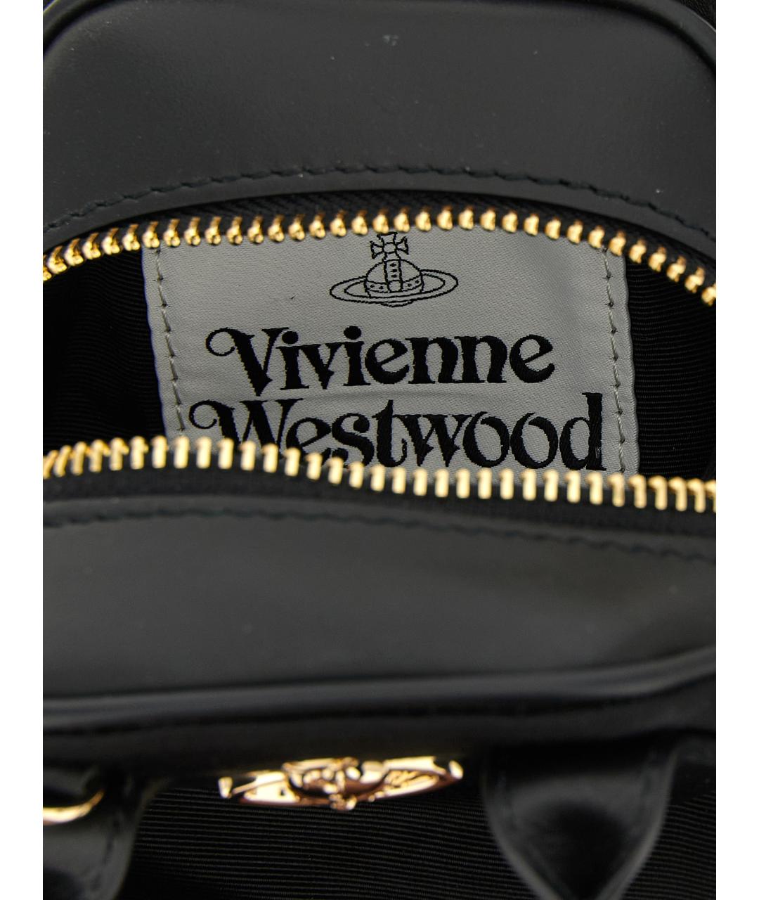 VIVIENNE WESTWOOD Черная синтетическая сумка тоут, фото 4