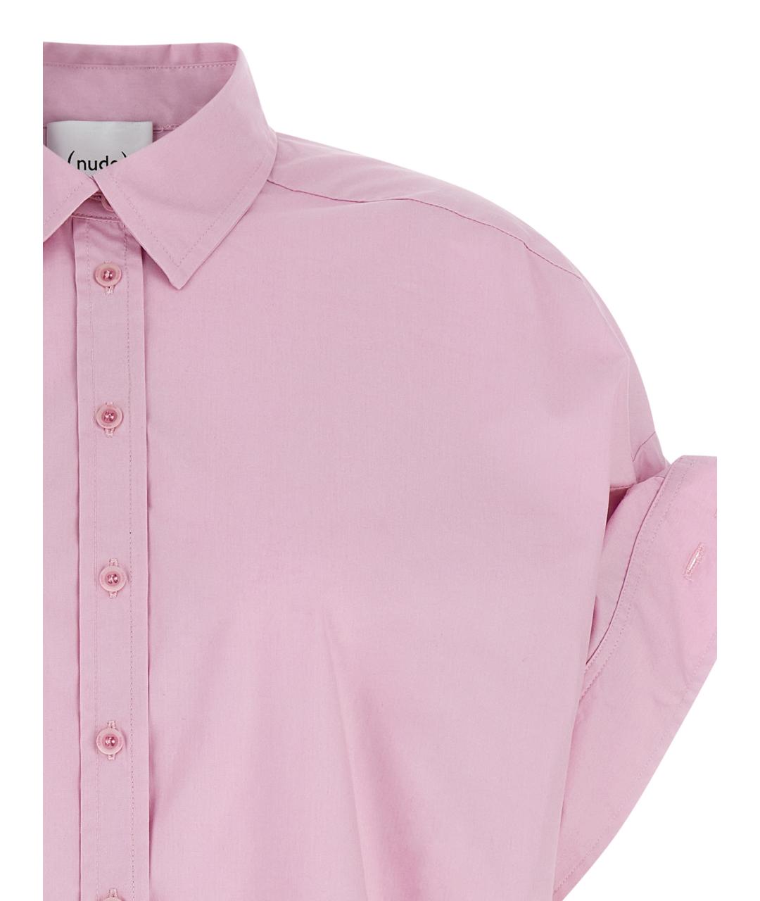 NUDE Розовая хлопковая рубашка, фото 4