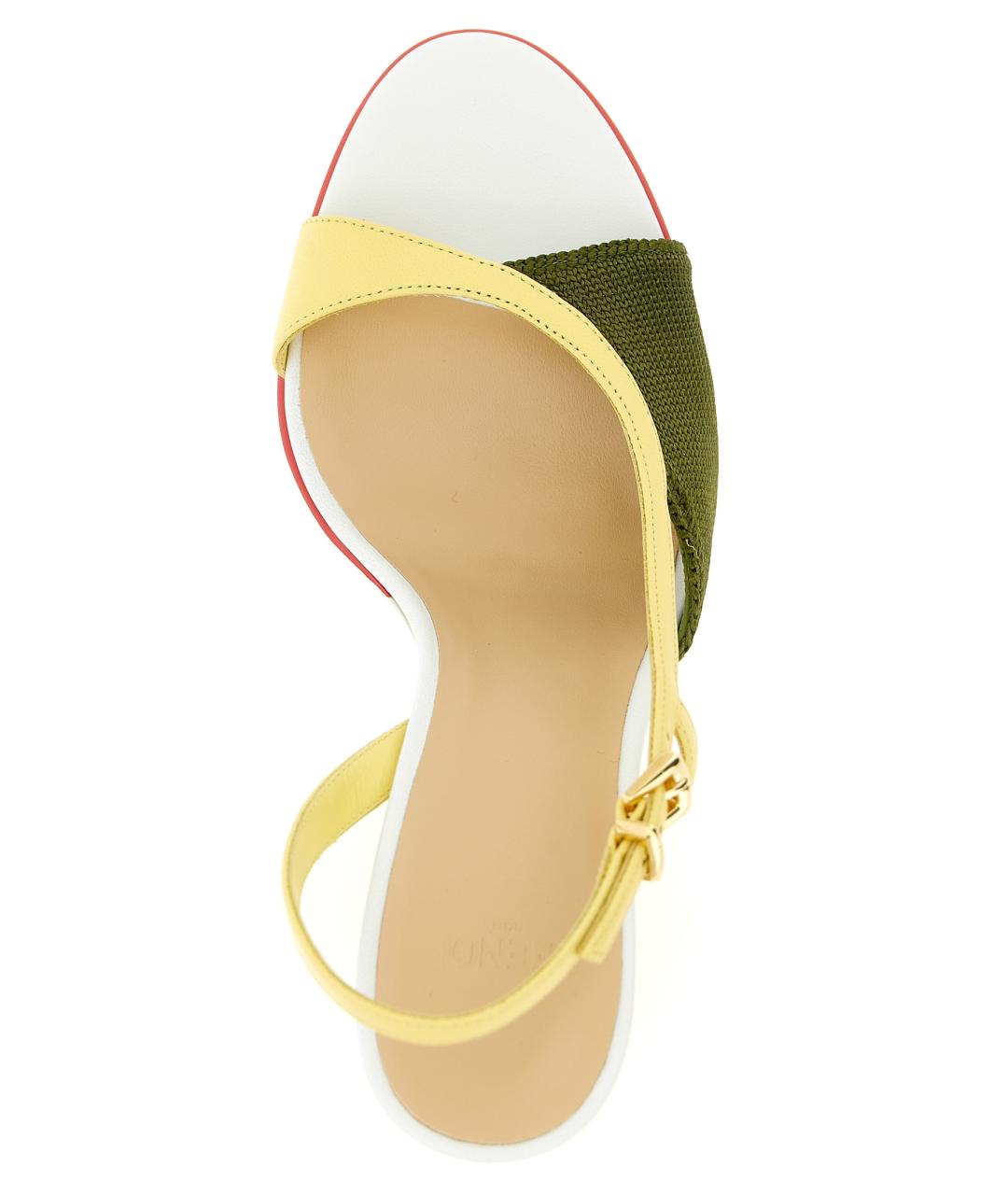 FENDI Мульти синтетические босоножки, фото 4