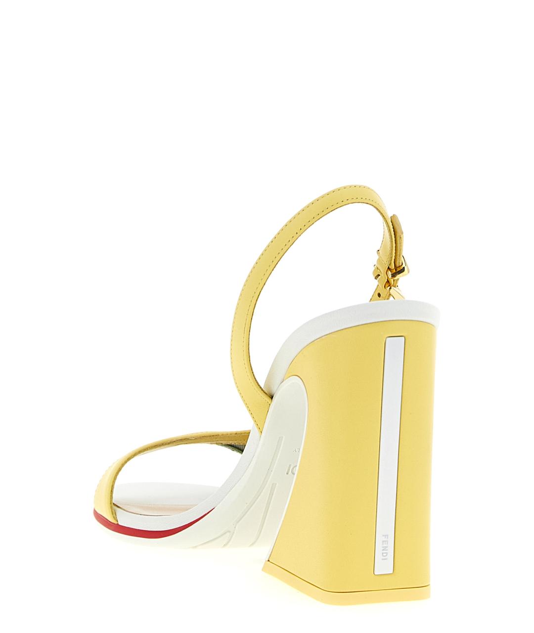 FENDI Мульти синтетические босоножки, фото 3