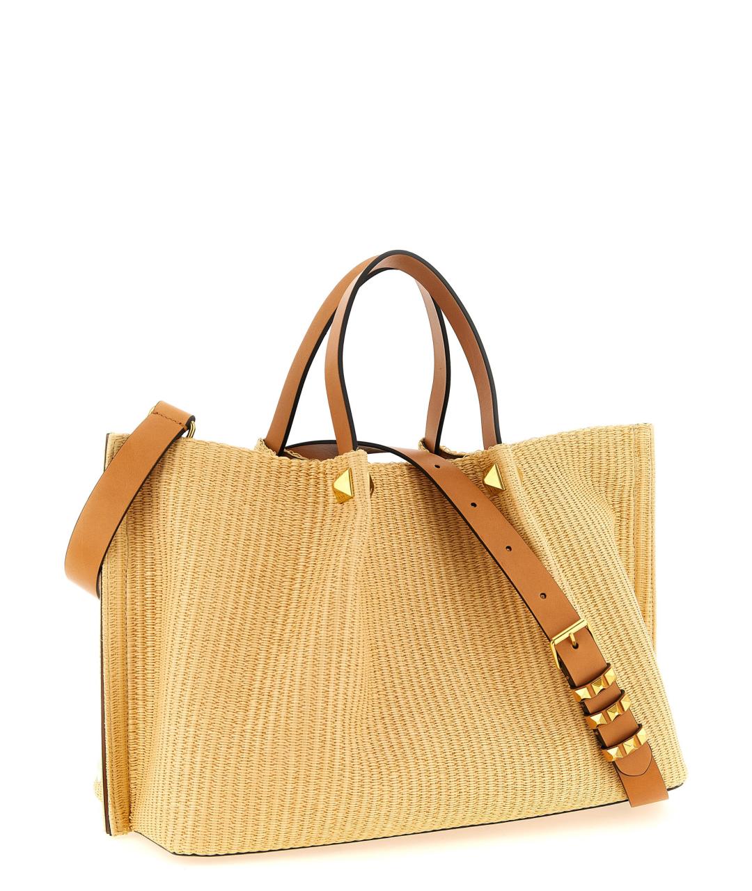 VALENTINO Бежевая хлопковая сумка тоут, фото 2