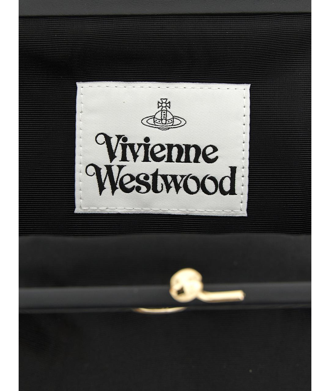 VIVIENNE WESTWOOD Черная синтетическая сумка через плечо, фото 4