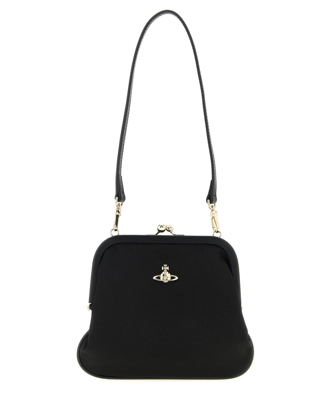 VIVIENNE WESTWOOD Черная синтетическая сумка через плечо, фото 1