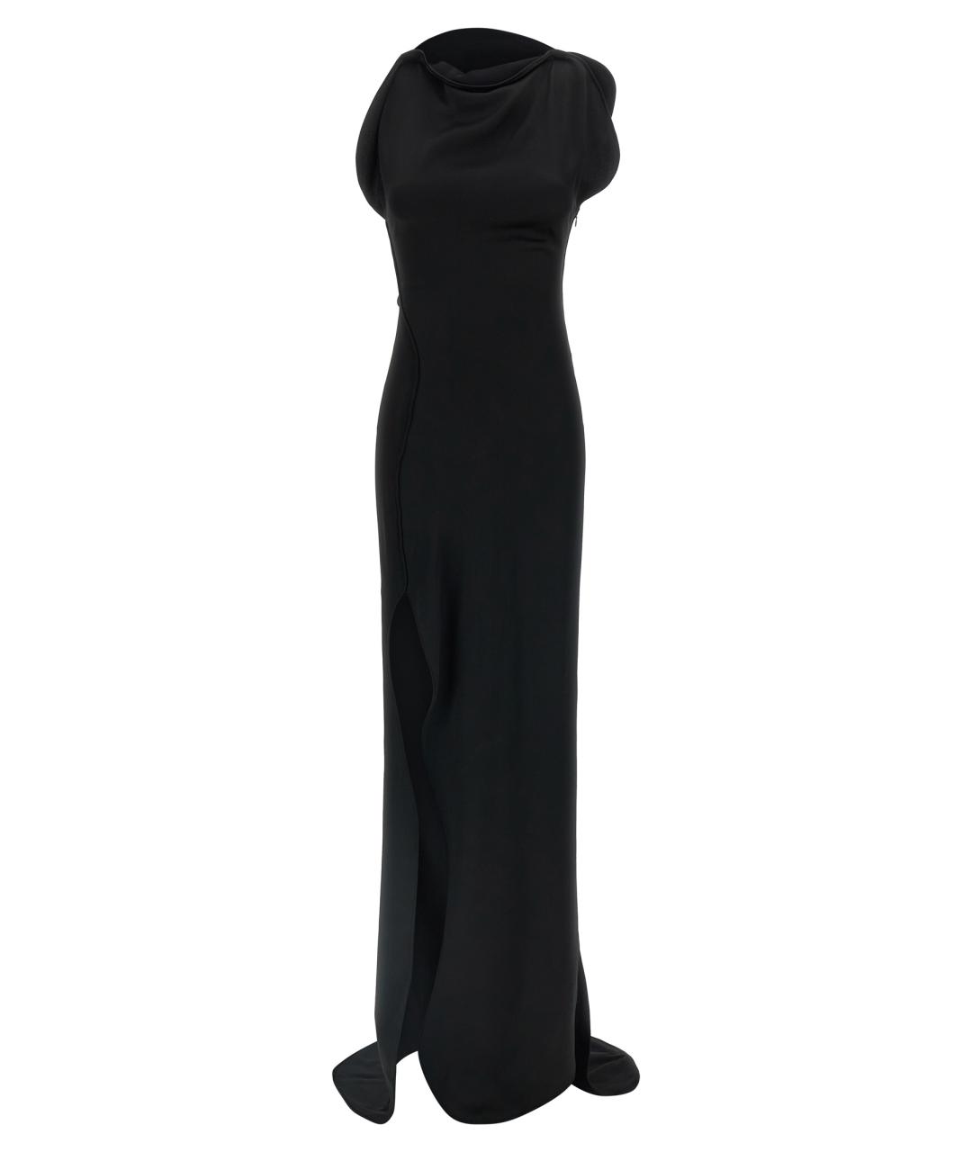 VICTORIA BECKHAM Черное ацетатное платье, фото 1