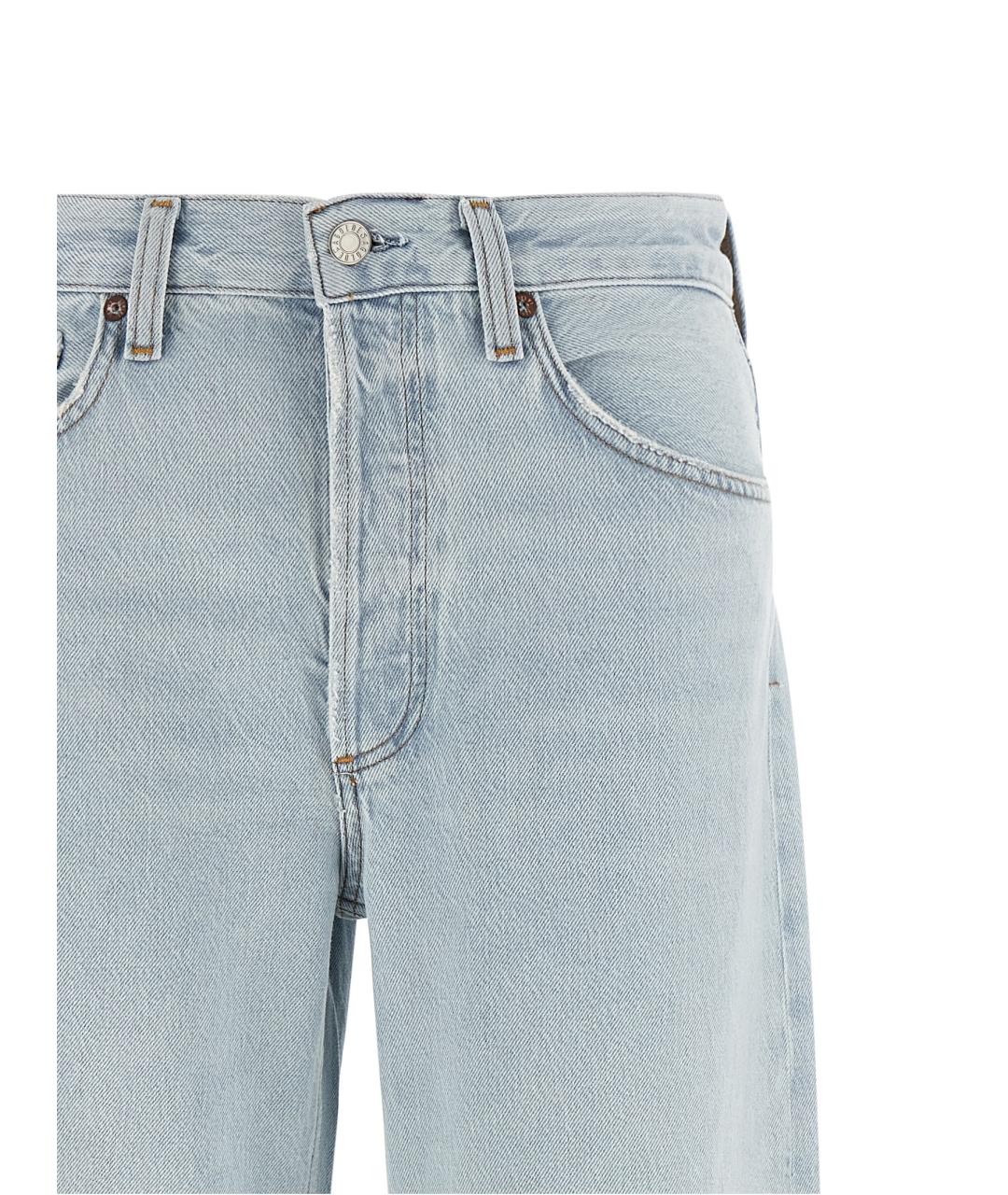 AGOLDE Голубые хлопковые прямые джинсы, фото 3