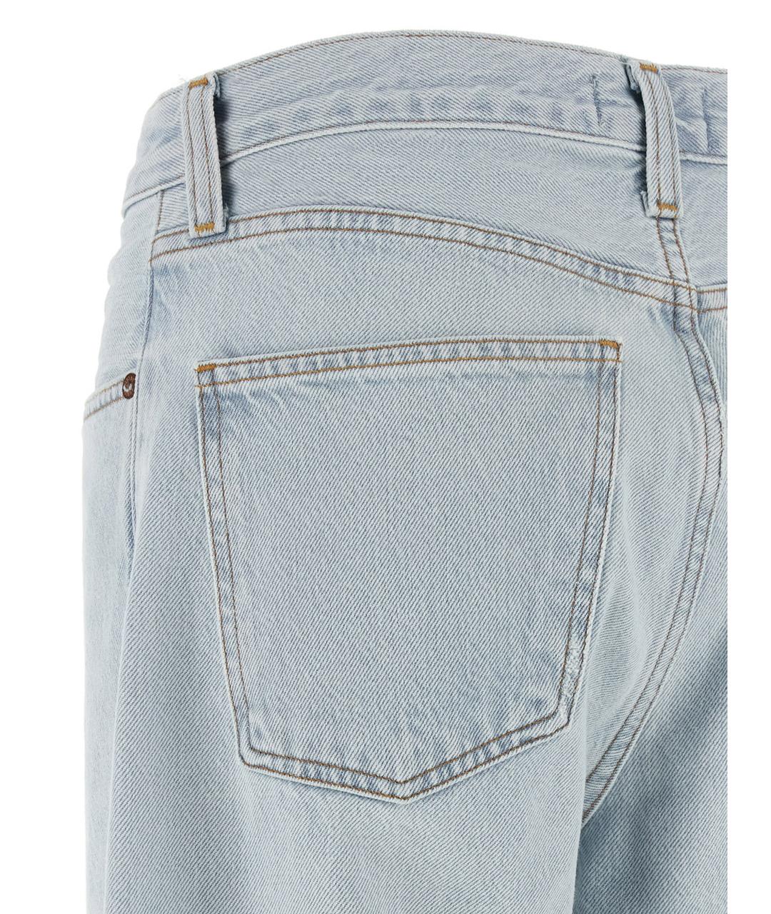AGOLDE Голубые хлопковые прямые джинсы, фото 4