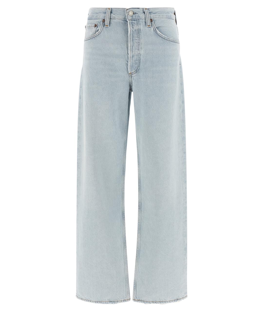 AGOLDE Голубые хлопковые прямые джинсы, фото 1