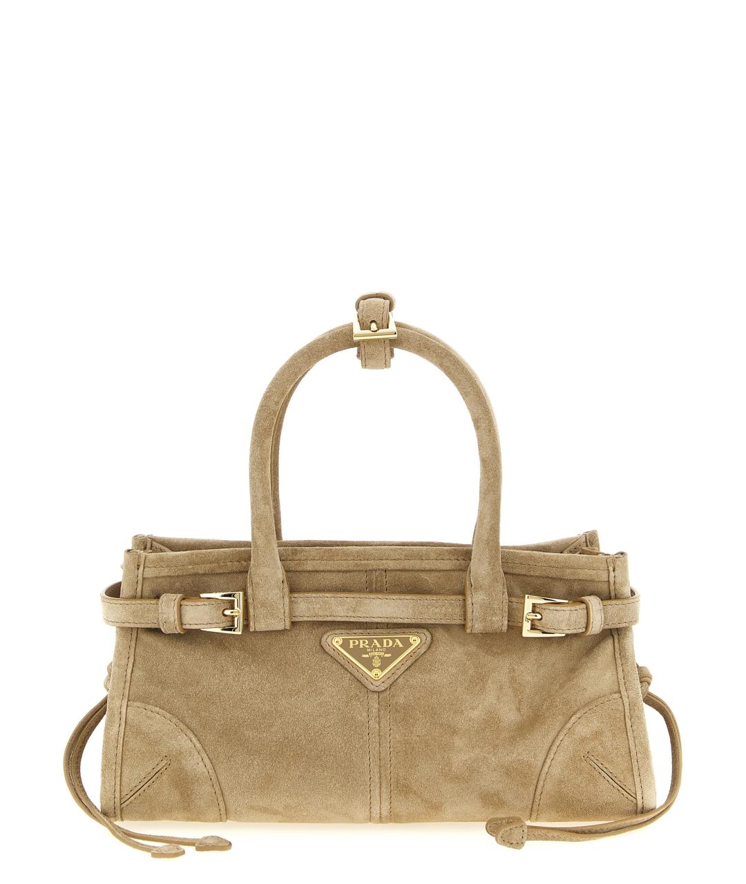 PRADA Бежевая кожаная сумка тоут, фото 1