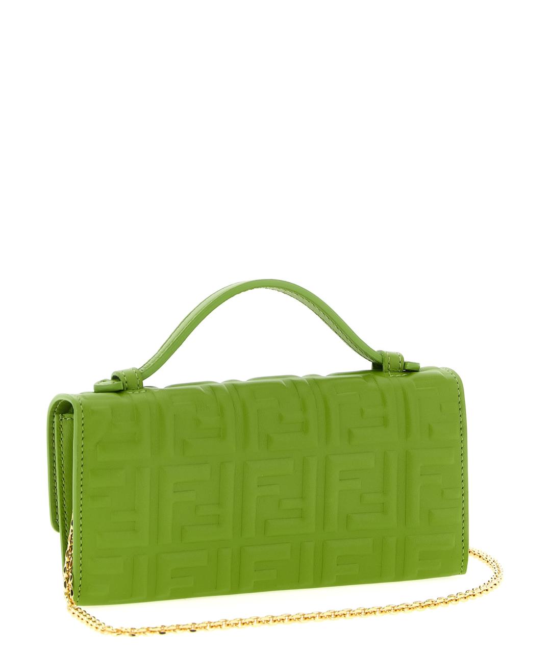 FENDI Зеленый кожаный кошелек, фото 2