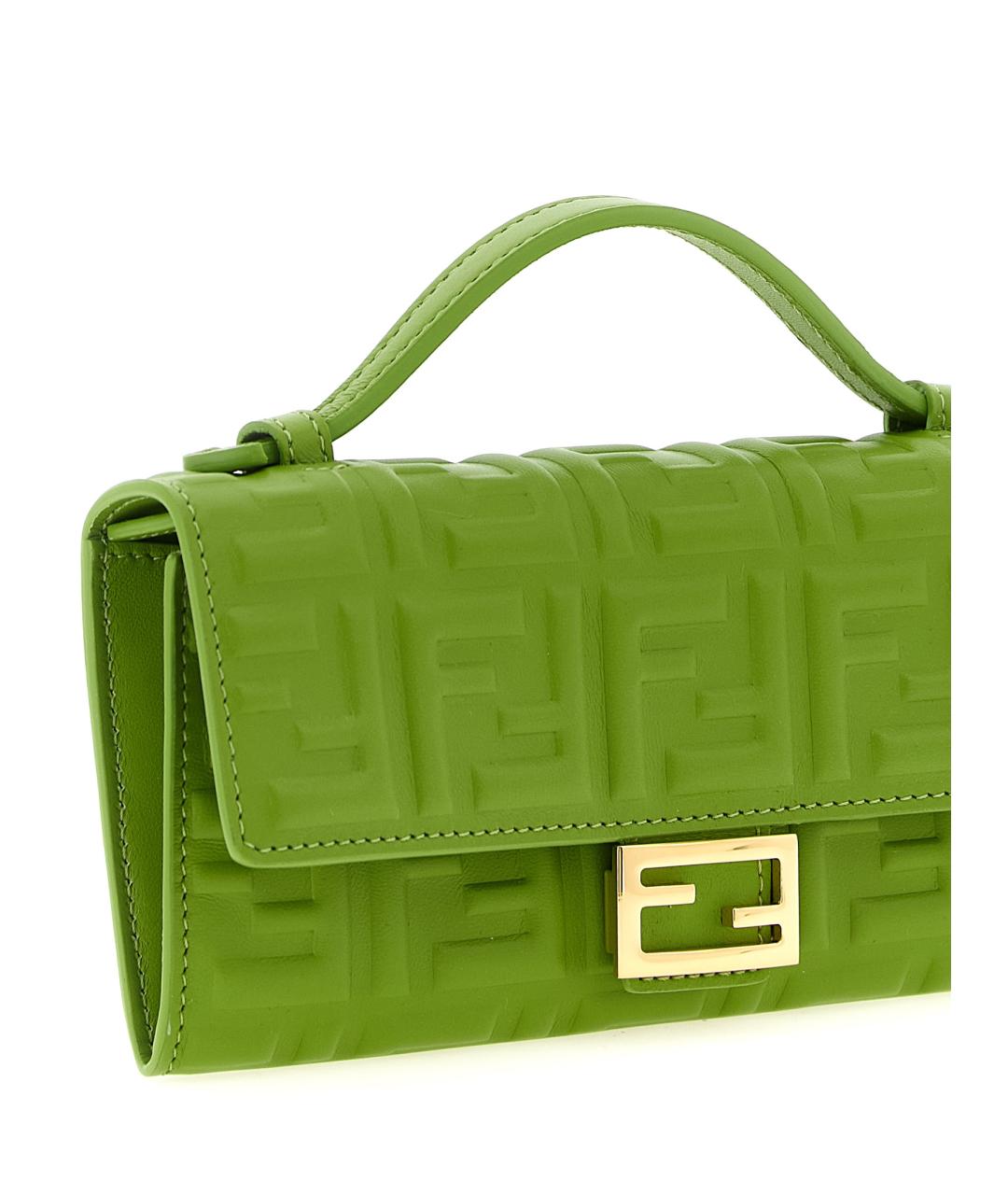 FENDI Зеленый кожаный кошелек, фото 3