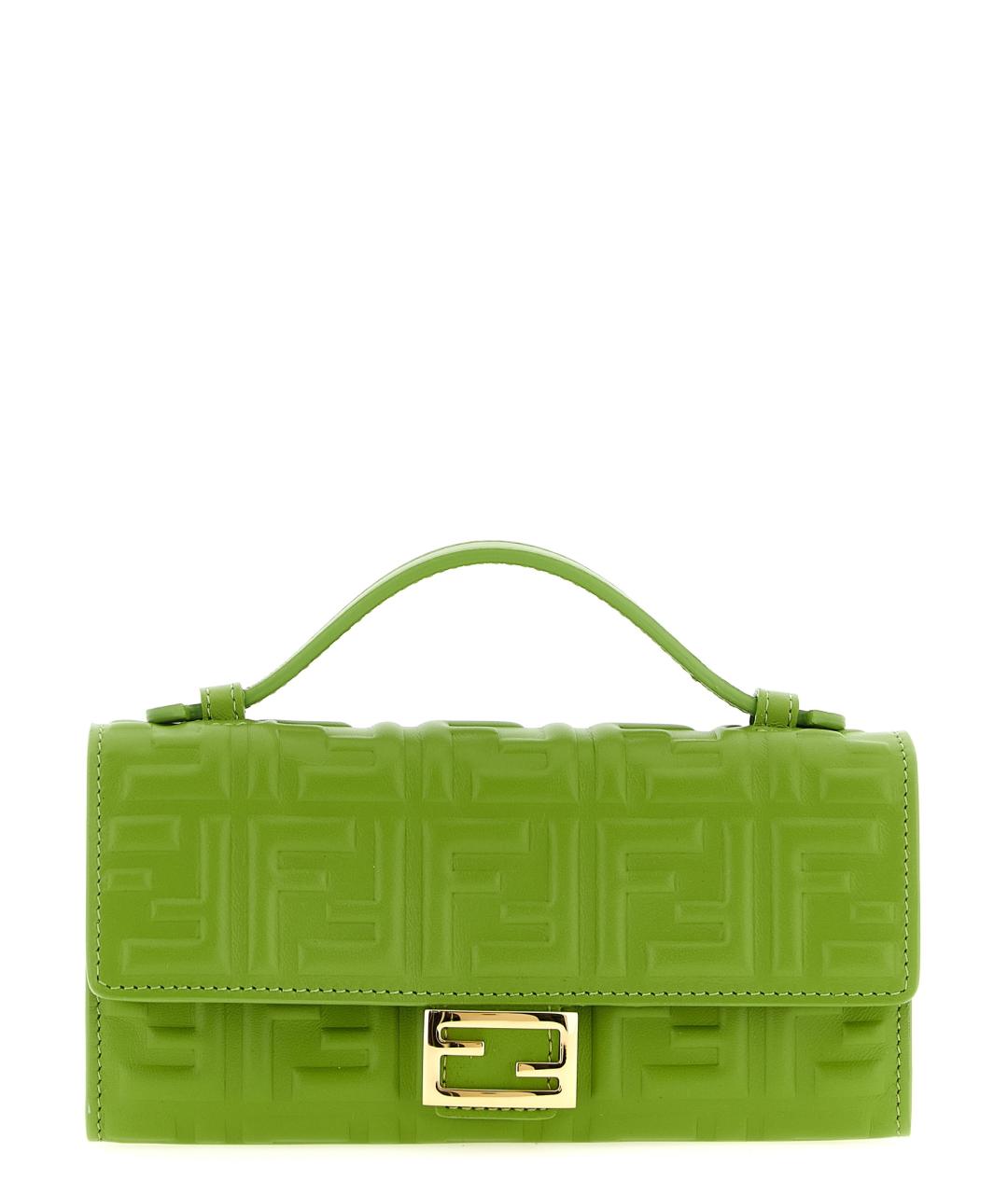 FENDI Зеленый кожаный кошелек, фото 1