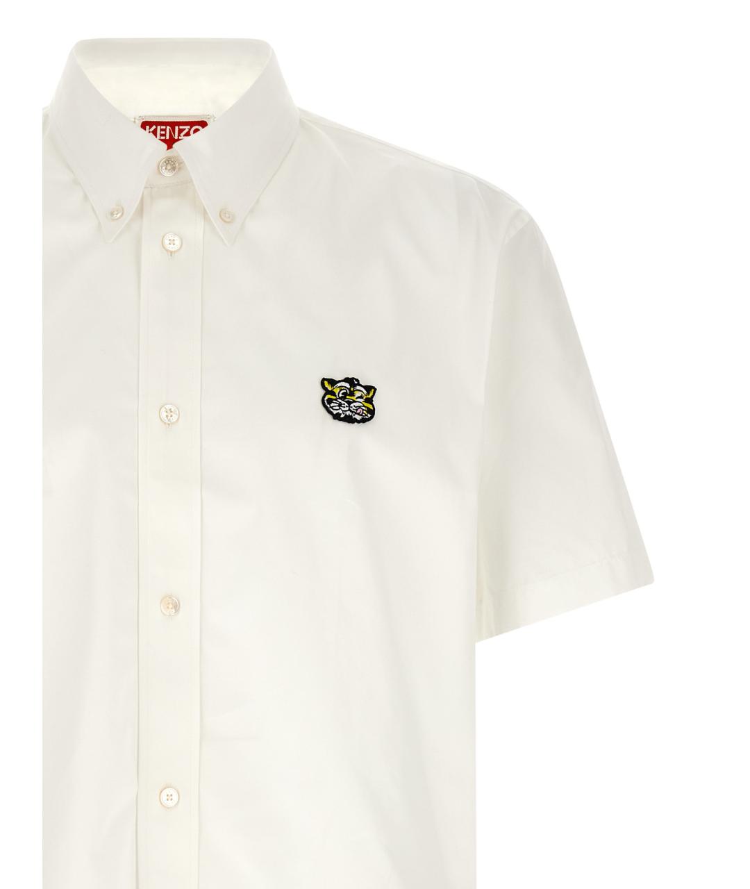 KENZO Белая хлопковая кэжуал рубашка, фото 3