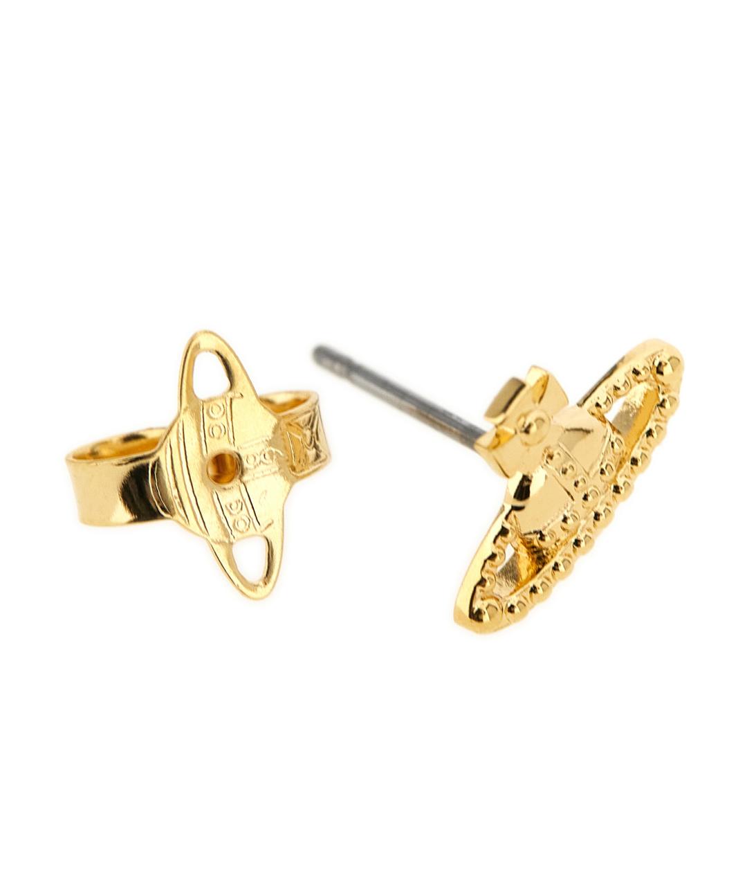 VIVIENNE WESTWOOD Золотые металлические серьги, фото 3