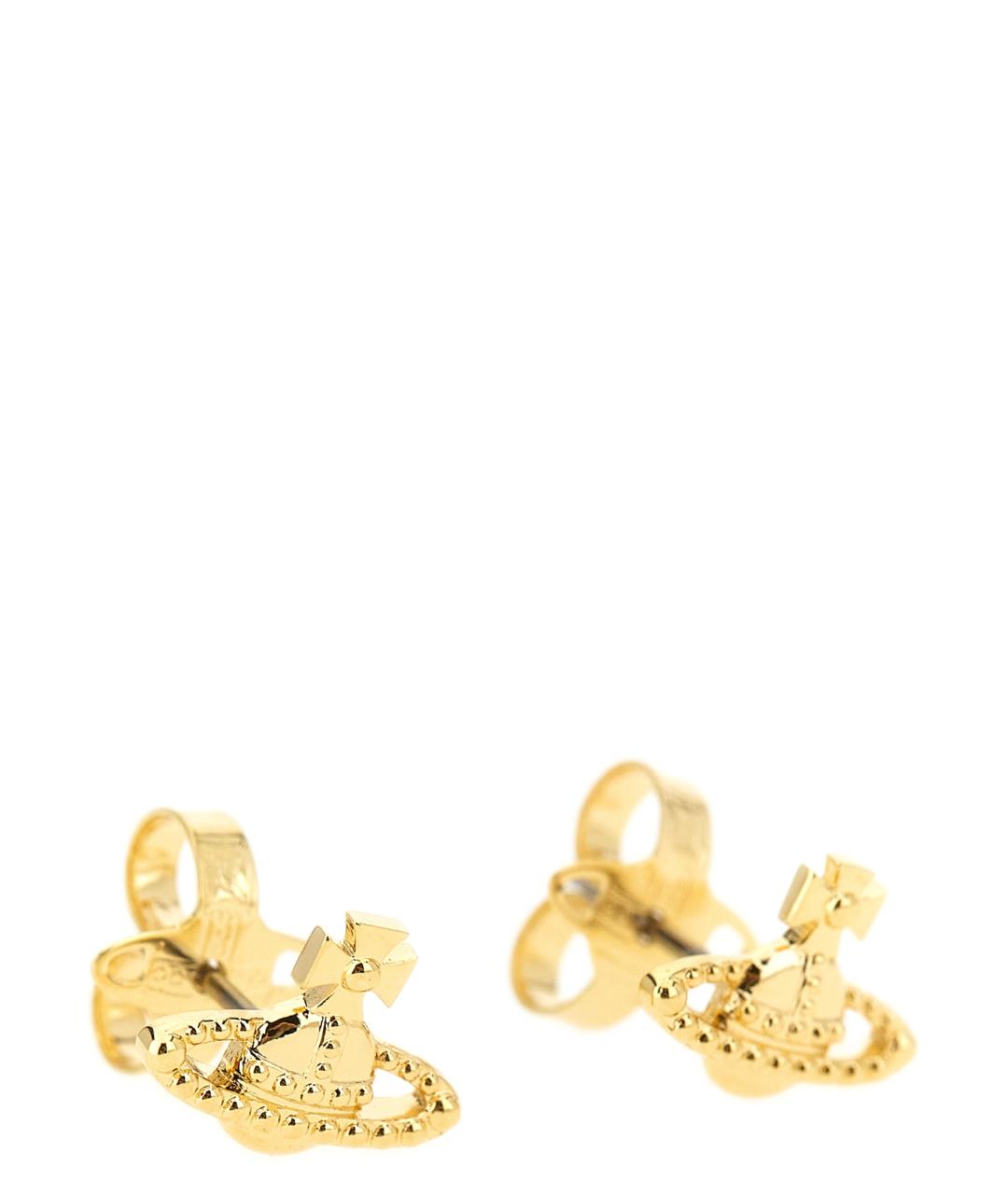 VIVIENNE WESTWOOD Золотые металлические серьги, фото 1