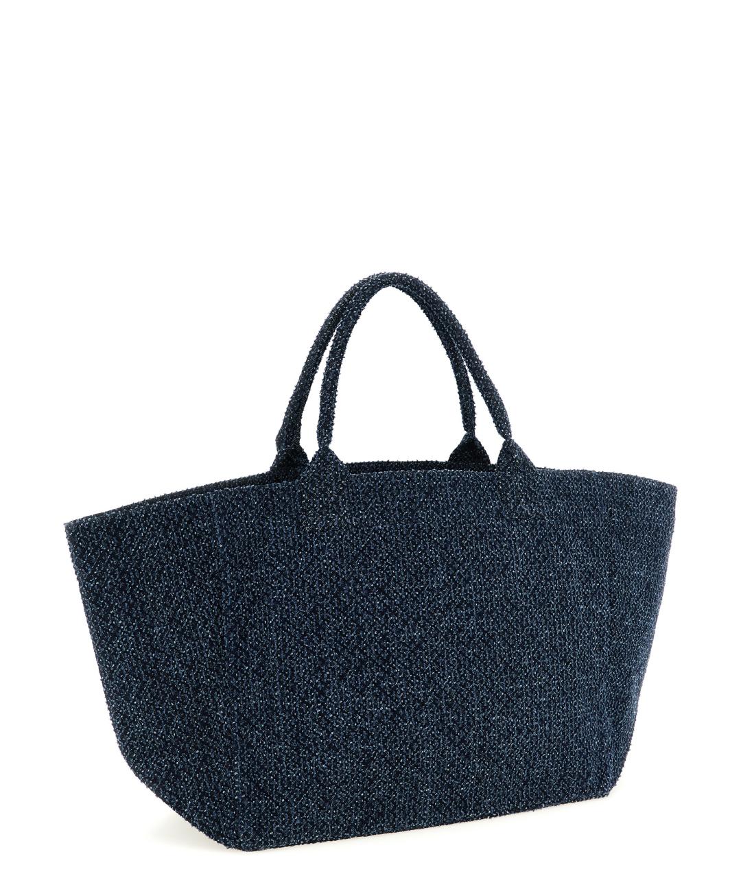 GANNI Синяя хлопковая сумка тоут, фото 2