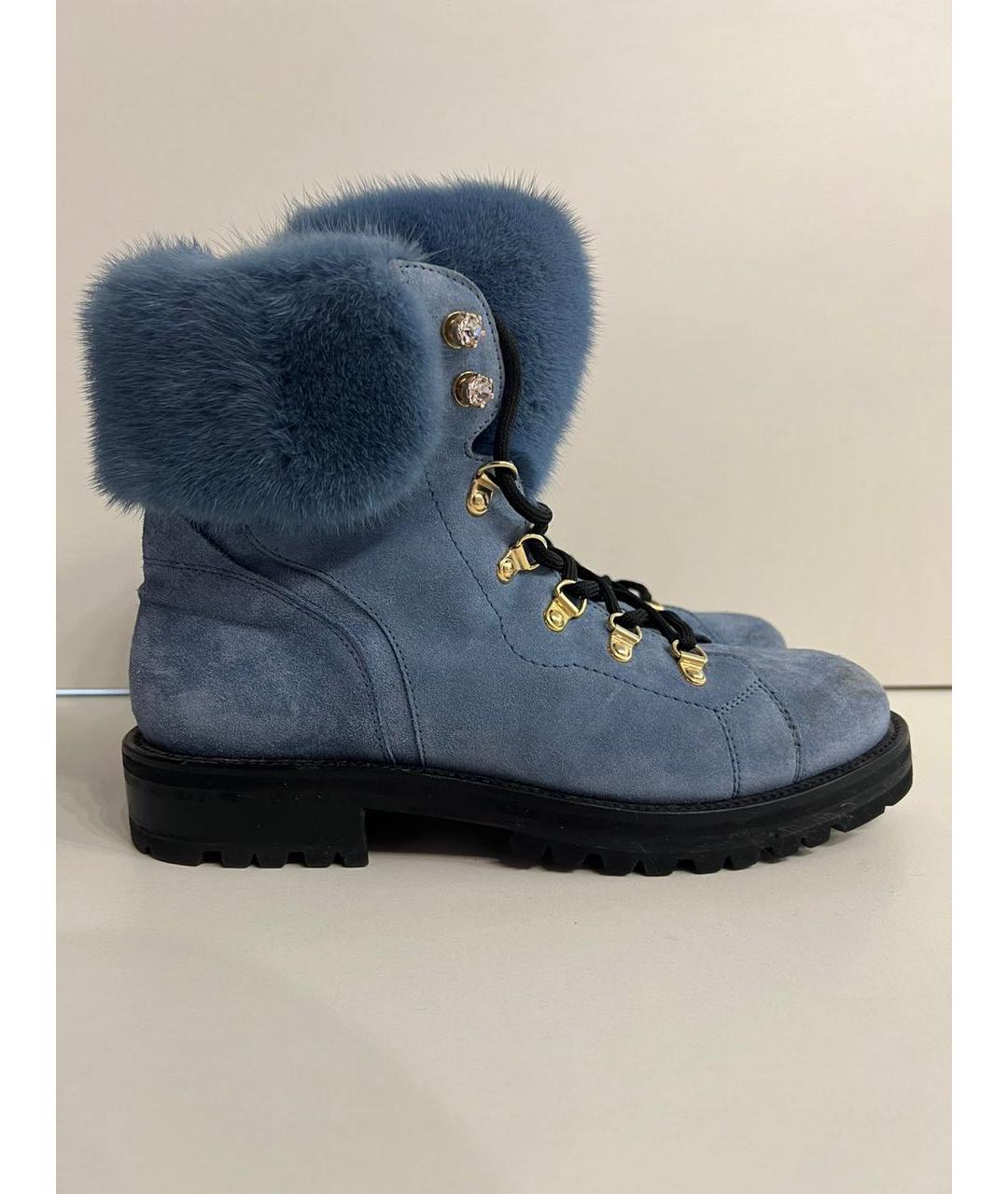 ERMANNO SCERVINO Голубые ботинки, фото 9