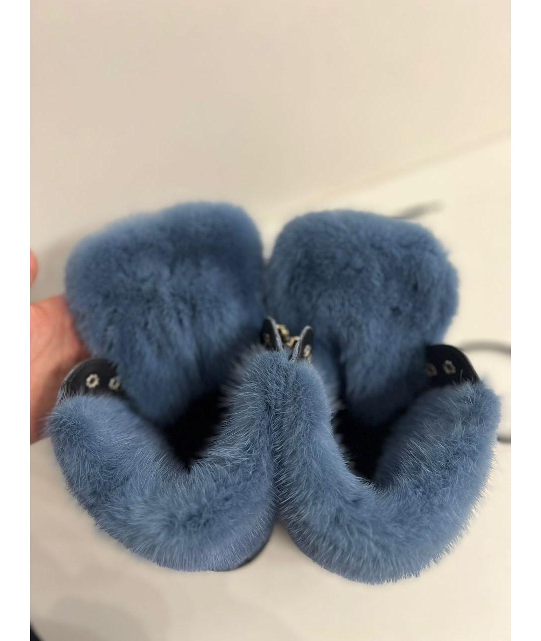 ERMANNO SCERVINO Голубые ботинки, фото 3