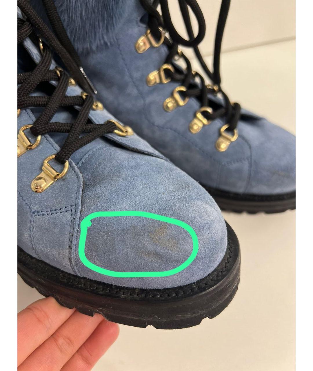 ERMANNO SCERVINO Голубые ботинки, фото 6