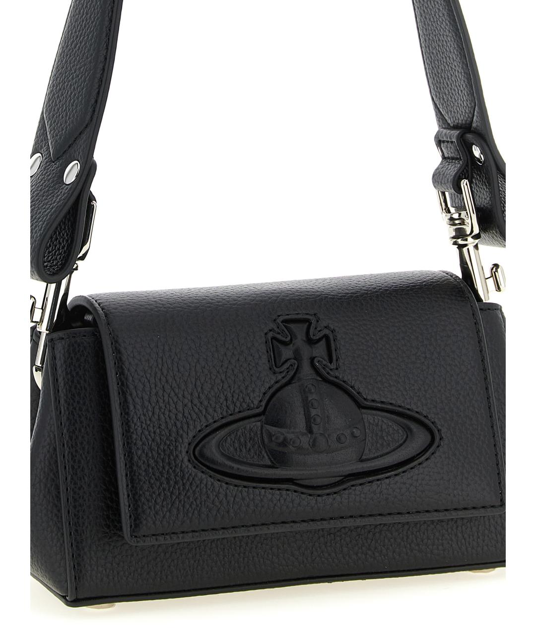 VIVIENNE WESTWOOD Черная сумка через плечо из искусственной кожи, фото 3