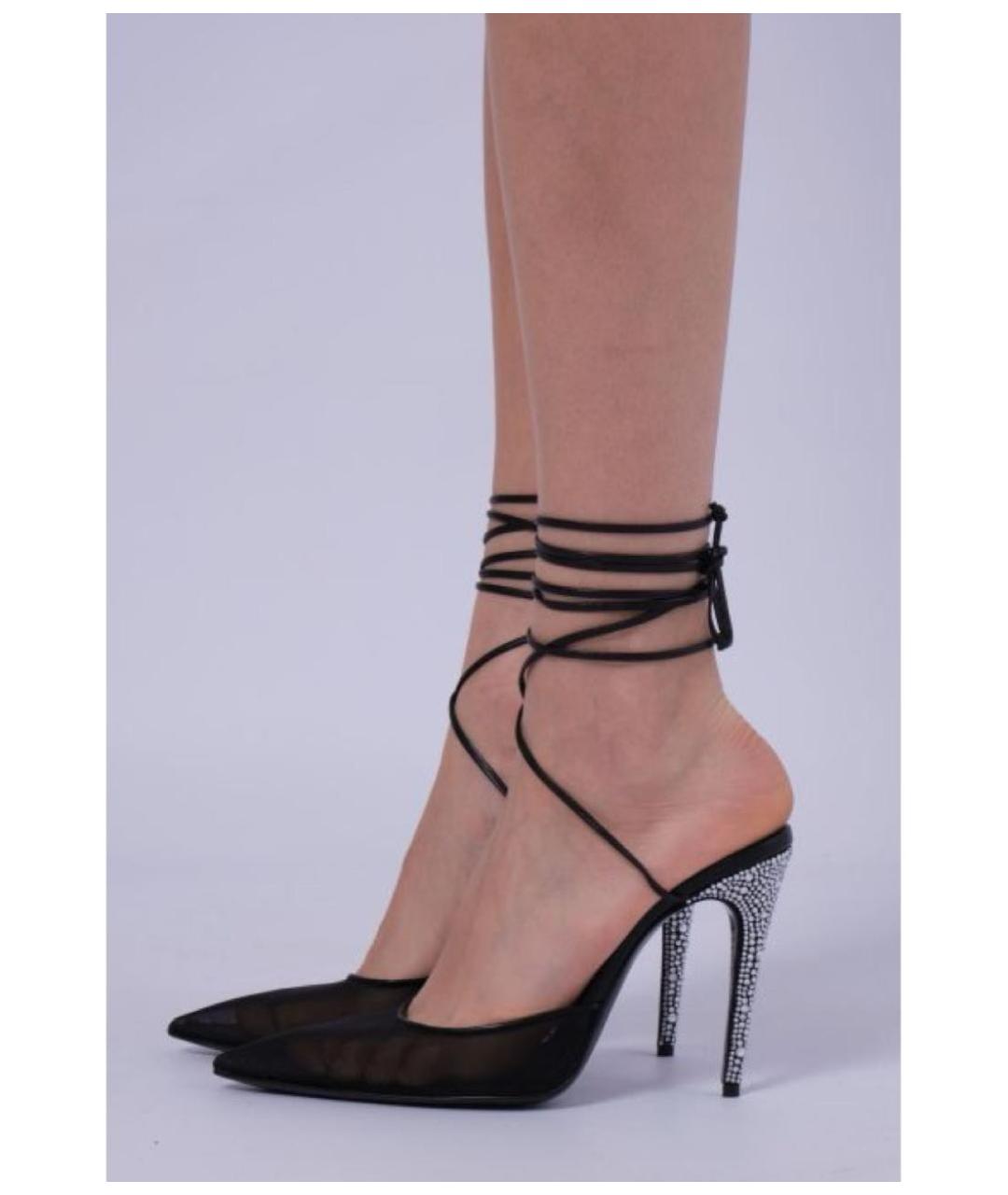 MAGDA BUTRYM Черные кожаные босоножки, фото 7