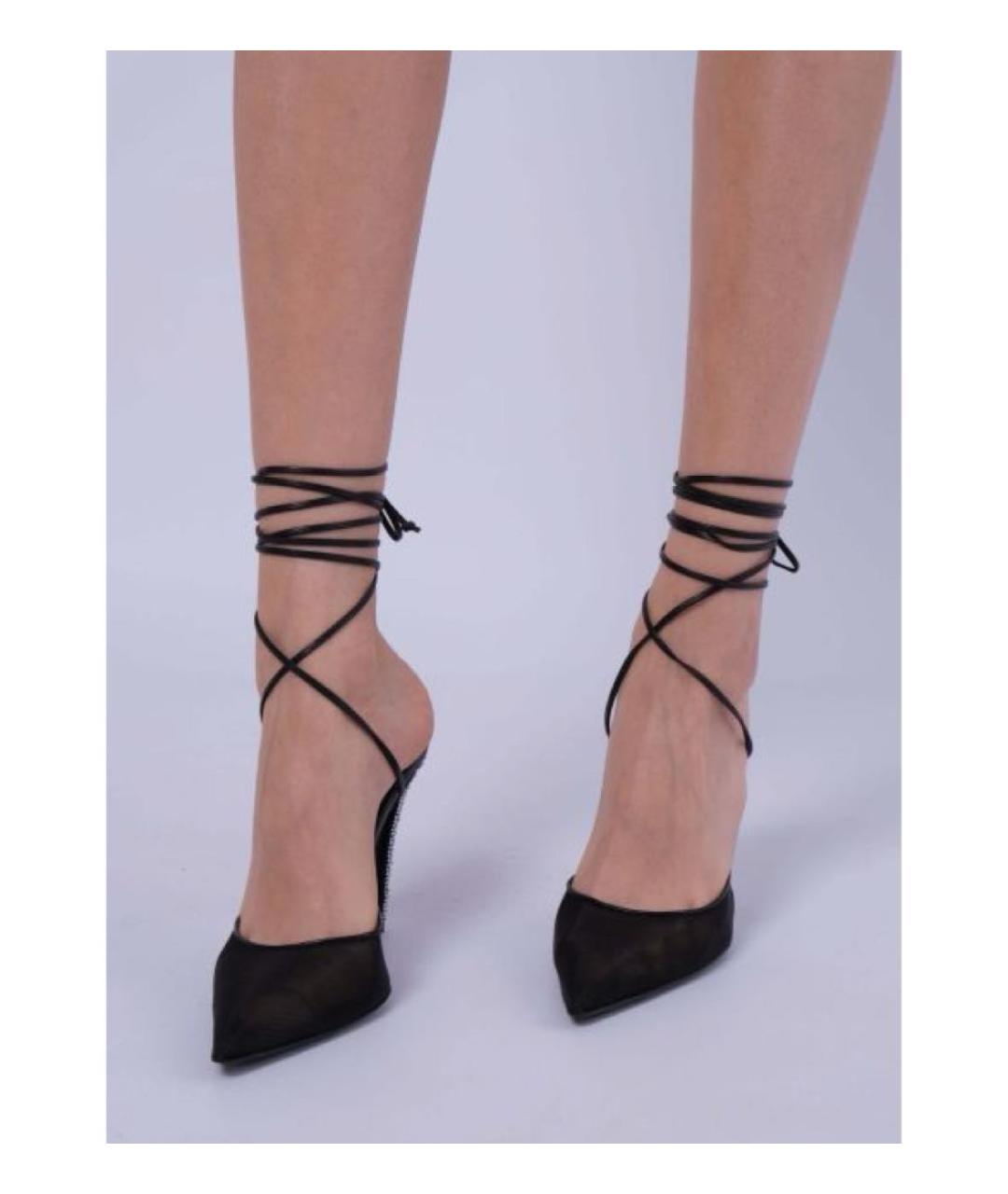 MAGDA BUTRYM Черные кожаные босоножки, фото 5