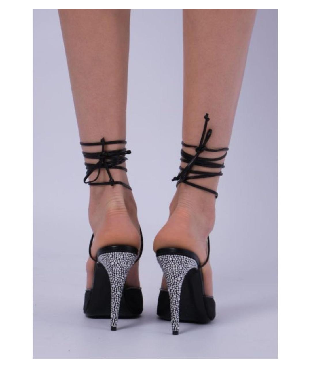 MAGDA BUTRYM Черные кожаные босоножки, фото 6