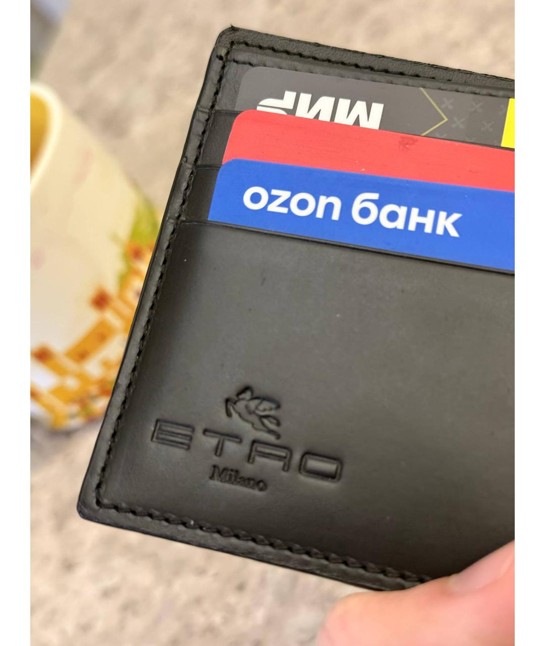 ETRO Черный кошелек, фото 4