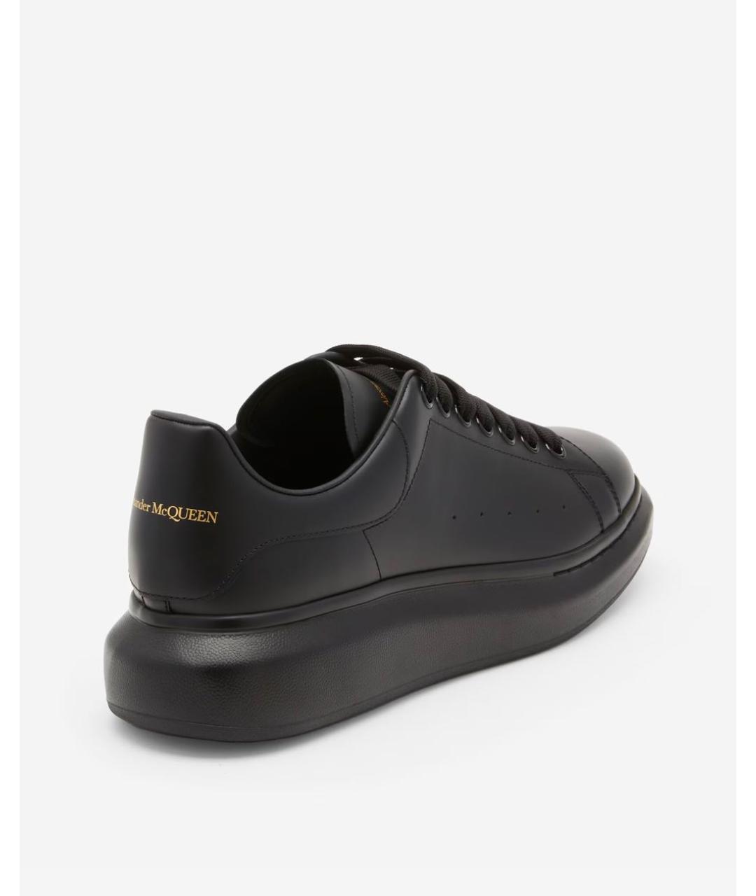 ALEXANDER MCQUEEN Черные кожаные низкие кроссовки / кеды, фото 3