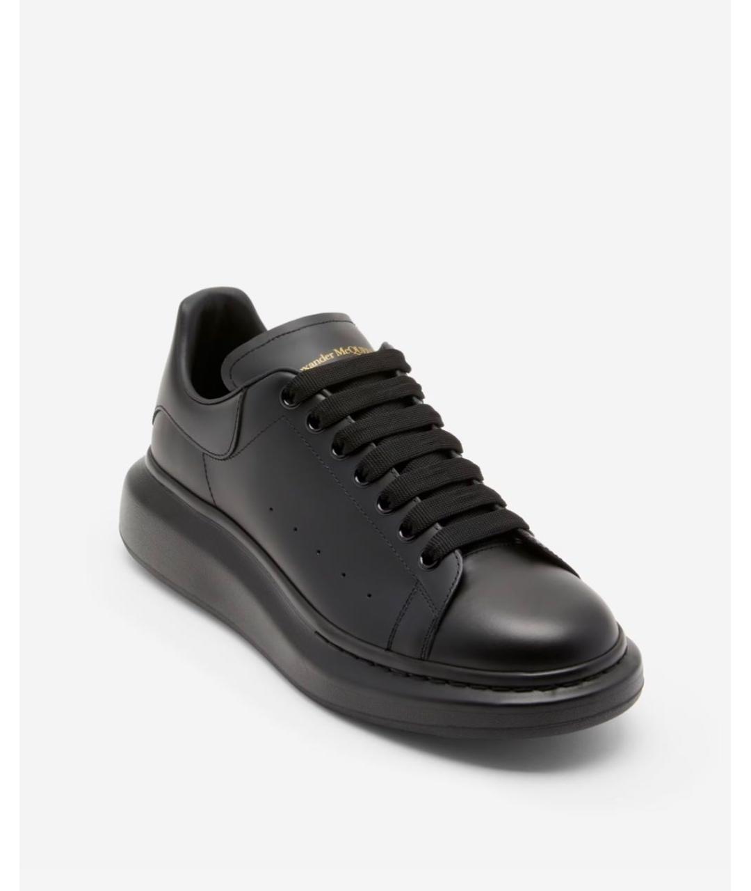 ALEXANDER MCQUEEN Черные кожаные низкие кроссовки / кеды, фото 2