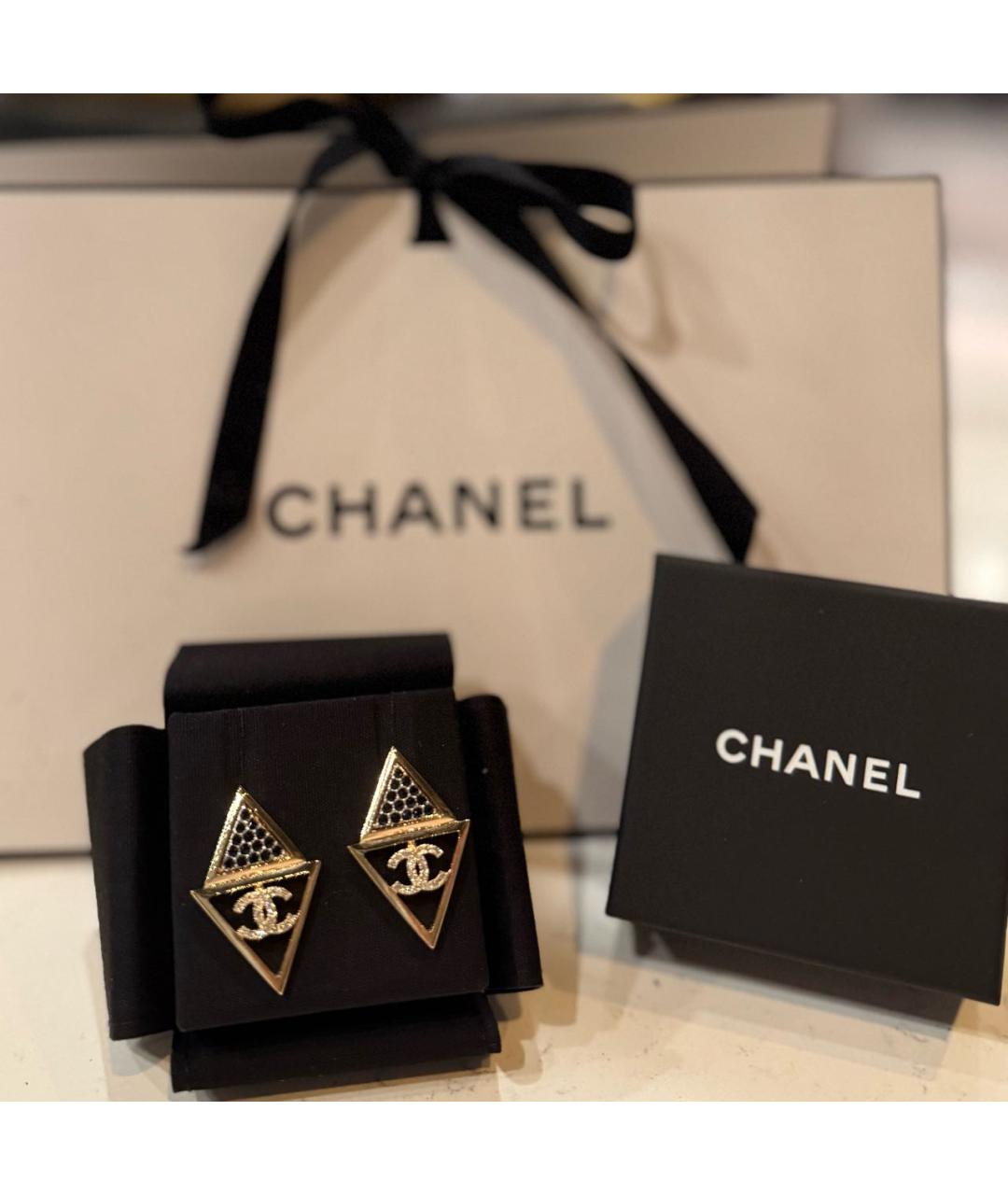 CHANEL Золотые серьги, фото 2