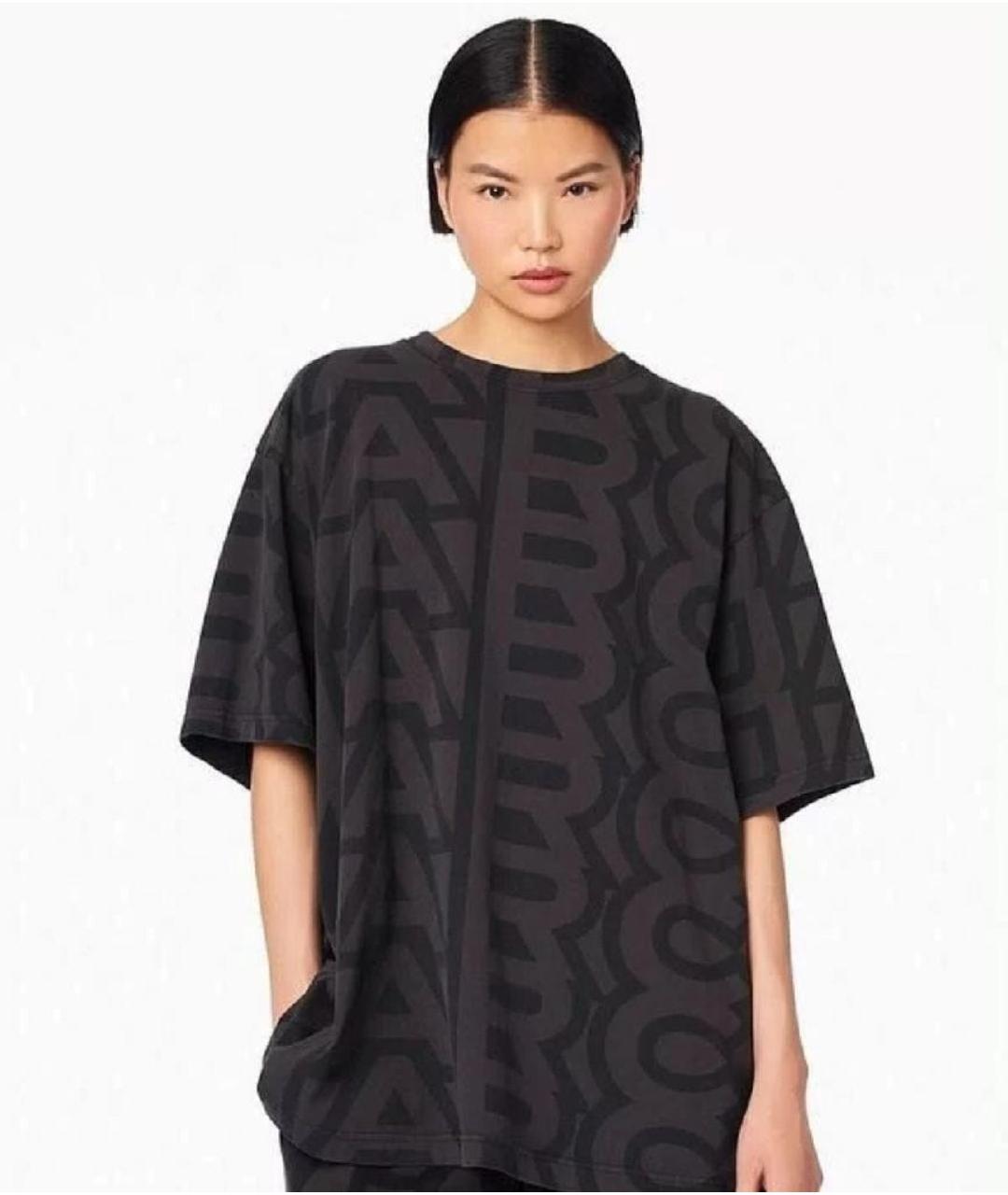 MARC JACOBS Черная хлопковая футболка, фото 4