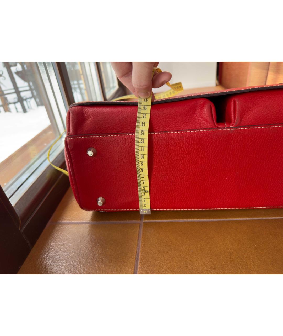 ISAIA Красный кожаный портфель, фото 5