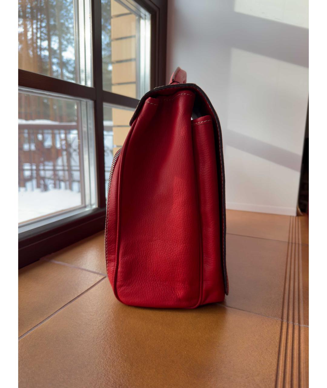 ISAIA Красный кожаный портфель, фото 2